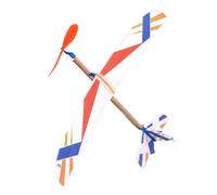 Rubber Band Powered Glider, Foam Plane Toy, Launch-Ready Outdoor Flying Toy for Beach Camping Vacation Backyard Play, Birthday Gift for Boys Girls Indoor Airplane Fun