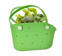 Rubber Beach Bag, Small Waterproof Tote, Washable Sandproof Design, Excellent for Men and Women During Outdoor Activities at Pool, Beach, or Boat Tripsz, verde, Se référer au descriptif