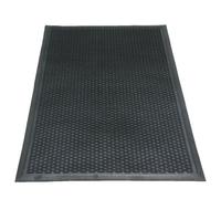 Rubber-Cal "DuraScraper Linear", zerbino in gomma commerciale da 0,9 cm di spessore x 91,4 cm x 152,4 cm, nero