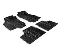 Rubber Car Mats GL 0081 Set di 4 Tappetini in Gomma con Clip di Fissaggio