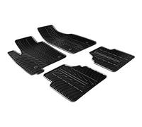 Rubber Car Mats GL 0082 Set di Tappetini in Gomma Più Clip di Fissaggio 4 Pezzi