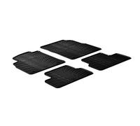 Rubber Car Mats GL 0086 Set di Tappetini in Gomma Più Clip di Fissaggio 4 Pezzi