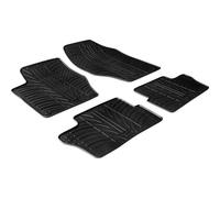 Rubber Car Mats GL 0150 Set di 4 Tappetini in Gomma 3 e 5 Porte con Clip di Montaggio