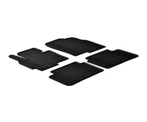 Rubber Car Mats GL 0218 Set di Tappetini in Gomma Plus Clip di Fissaggio 4 Pezzi