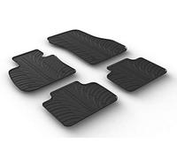 Rubber Car Mats GL 0345 Set di Tappetini in Gomma Plus Clip di Fissaggio 4 Pezzi