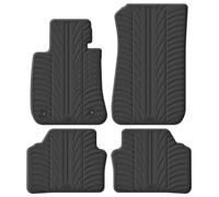 Rubber Car Mats GL 0350 Set di Tappetini in Gomma Più Clip di Fissaggio 4 Pezzi