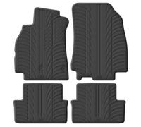 Rubber Car Mats-Set di tappetini in gomma fluenza più clip di fissaggio, profilo a T, 4 pezzi