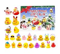 Rubber Duck Christmas Adventt Calendar 2025-24 Days, Toy Rubber Duck Decoration Holiday Countdown Calendar for Adults Kids Christmas Advent Decor Home Daily Party Gathering Festival Celebration