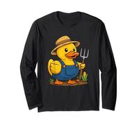 Rubber Duck Farmer Cute Animal Lover Farming Bath Humor Maglia a Manica