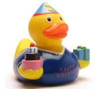 Rubber Duck Happy Birthday boy Paperella di gomma