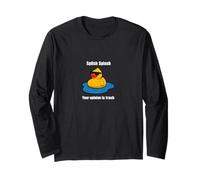 Rubber Duck Meme Sarcastico Divertente Splish Splash Maglia a Manica