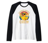 Rubber Duckie Crew Squeaky Ducking Bathing Fun Anatra Maglia con Maniche Raglan