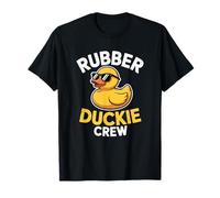 Rubber Duckie Crew Squeaky Ducking Bathing Fun Anatra Maglietta