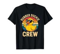 Rubber Duckie Crew Squeaky Ducking Bathing Fun Anatra Maglietta