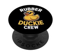 Rubber Duckie Crew Squeaky Ducking Bathing Fun Anatra PopSockets PopGrip Adesivo