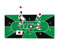 Rubber Game Mat, Texas Poker Layout, 19.69 Inches Foldable Tabletop with Non Slip, Entertainment Accessory, Game with Smooth Build, Poker Mat for Friends and Gatherings