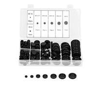 Rubber Grommet Kit 200 Pcs | 7-25mm Particle - Blocking Insulated Flame - Retardant Wire Washers | Guard Cables from Abrasive Metal Edges/Automotive/Home Appliances