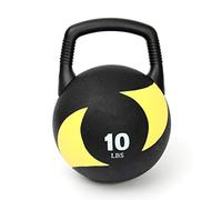 Rubber Kettlebell Medicine Ball 2 in 1 Home Core Strength Aerobics Training Fitness Ball Detachable Handle 10lb/4.5kg