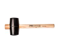 Rubber mallet 75mm/680g, hickory wood handle