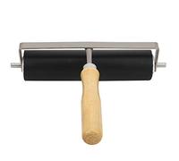 Rubber Printing Roller Detachable Wood Handle Smooth Rolling Surface Art Craft Tool for Prints 15cm