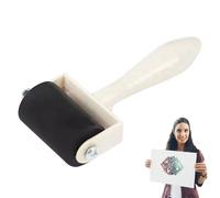 Rubber Roller - Wallpaper & Craft Paint Tool, Rubber Roller with Wooden Handle for Wallpaper, Paint, Ink, and Stamping | Crafting Tool for Printmaking, Scrapbooking, Paper Art | Small & Large Rollers