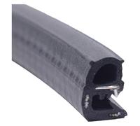 Rubber seal,plastic u channel Striscia di tenuta in gomma a U nera 3,28 piedi con bolla laterale resistente alle intemperie durevole for porte finestre e installazione più facile ideale(17mm x 12mm)