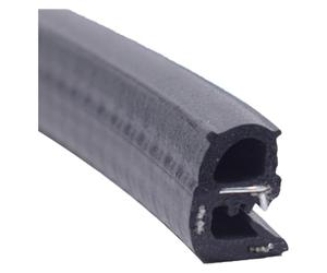 Rubber seal,plastic u channel Striscia di tenuta in gomma a U nera 3,28 piedi con bolla laterale resistente alle intemperie durevole for porte finestre e installazione più facile ideale(17mm x 12mm)