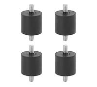Rubber Shock Absorber Foot Pads 4Pcs | Screw - Type Vibration Dampers for Pneumatic Compressors | Vibration Control & Noise Reduction Pads/Stabilizer Feet (Msh)