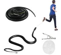Rubber Snakes Realistic - Scary Snake Prank Toy, Flexible Rubber Snake with Pull String, Funny Trick Prop, Moving Snakes for Indoor Outdoor Fun | Adatto per Gag, Halloween, Office, Friends, Family