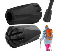 Rubber Tips for Hiking Poles - Protective Walking Pole Tips | Replacement Rubber Ţips for Trekking Poles, Hiking Sticks, 2-Pack Pole Tip Protectors, Durable Anti-Slip Accessory