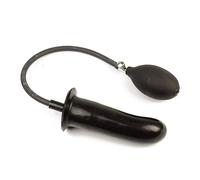 Rubberfashion Dildo in lattice - G-Punto piccolo dildo liscio - gonfiabile con pompa - Plug anale per donne e uomini 13 x 4 cm nero senza nucleo solido