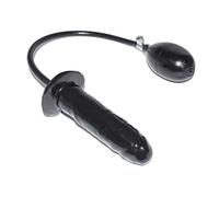 Rubberfashion Dildo in lattice - gonfiabile con pompa - realistico dildo rivestito di squame per donne e uomini 12 x 3 cm nero 0,4 mm nucleo solido