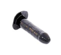 Rubberfashion Dildo in lattice - Latexdildo - Dildo realistico grande con superficie adesiva per donne e uomini 15,5 x 4,5 cm nero 0,4 mm Taglia unica