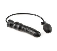 Rubberfashion Dildo in lattice - realistico dildo rivestito di squame - gonfiabile con pompa per donne e uomini nero nucleo solido