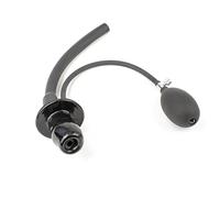 Rubberfashion Maschere a gonfiabili in lattice - Gag con tubo respiratorio e pompa per donne e uomini nero 0,4 mm Taglia unica