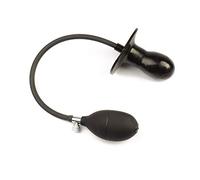 Rubberfashion Plug anale in lattice - Mini Ball - gonfiabile con pompa per donne e uomini 7,5 x 4 cm nero nucleo solido