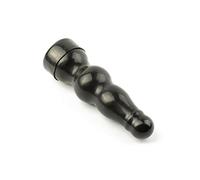 Rubberfashion Plug anale in lattice, mini plug anale rippato per donne e uomini 15 x 4 cm nero Taglia unica