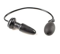 Rubberfashion Plug anale in lattice - Plug anale - Plug anale gonfiabile con pompa per donne e uomini nero nucleo solido