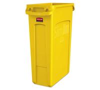 Rubbermaid 1956188 Collettore di Rifiuti con Condotti di Ventilazione, Giallo