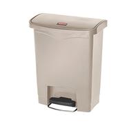 Rubbermaid Commercial Products 1883456 StepOn Cestino in Resina, Anteriore Passo, 30 L, Beige