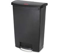 Rubbermaid Commercial Products 1883615 StepOn Cestino in Resina, Anteriore Passo, 90 L, Nero
