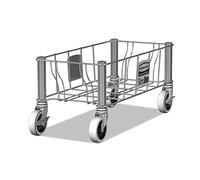 Rubbermaid Commercial Products 1968468 Carrello Singolo in Acciaio Inossidabile