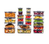 Rubbermaid Commercial Products Brillantezza Rubbermaid Brilliance-Contenitori per Alimenti, 44 Pezzi, in plastica con Coperchio, Senza BPA, a Prova di perdite, Trasparente