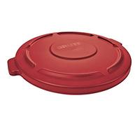 Rubbermaid Commercial Products FG263100 Brute Coperchio Rotondo per Contenitori Rifiuti, LLDPE, 35 H x 565 mm Ø, Rosso