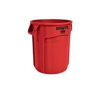 Rubbermaid Commercial Products FG265500GRAY BRUTE Heavy-Duty Round Trash/Garbage Can, 55-Gallon, Gray