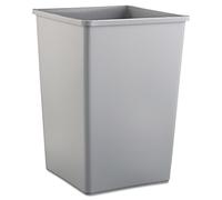 Rubbermaid Commercial Products FG395800 Untouchable Cestino a Pedala a Bassa Densità LLDPE, in Polietilene, Quadratto, Grigio