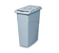 Rubbermaid Commercial Products Slim Jim Confidential Contenitore | per Documenti con Coperchio e Chiave | Serratura a Chiave, Consegnato Montato | 87 l, Grigio Chiaro