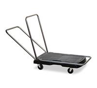 Rubbermaid Commercial Tripple trolley utility-duty Home/Office cart, capacità 113,4 kilogram, 20 1/2" x 32 1/2," nero (FG440000BLA)