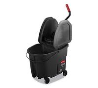 Rubbermaid Commercial WaveBrake 2.0® 1863898 - Secchio per mocio con strizzatore, 35 QT, nero