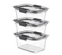 Rubbermaid - Contenitori per alimenti da 4,7 tazze con coperchio, confezione da 3 (6 pezzi totali), senza BPA e a prova di perdite, medie
